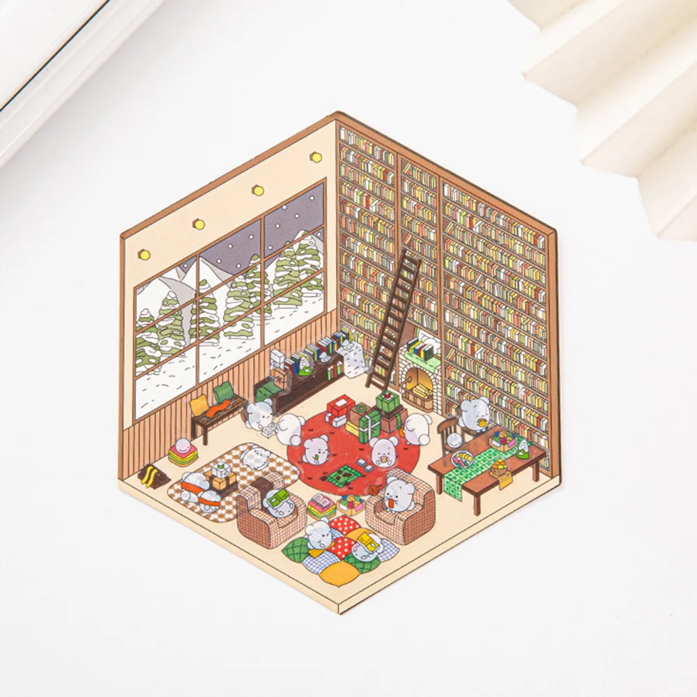 3D Three-Dimensional Storage Landscaping Series Stickers DIY Decorative Stickers Child Stress Relief