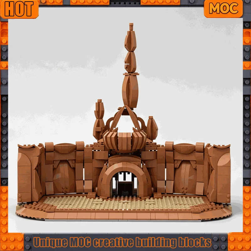 1348 Parts Ancient Desert Arena Model Custom Puzzle Building Blocks Set DIY Assembly Architecture Collection Display Toy Gifts