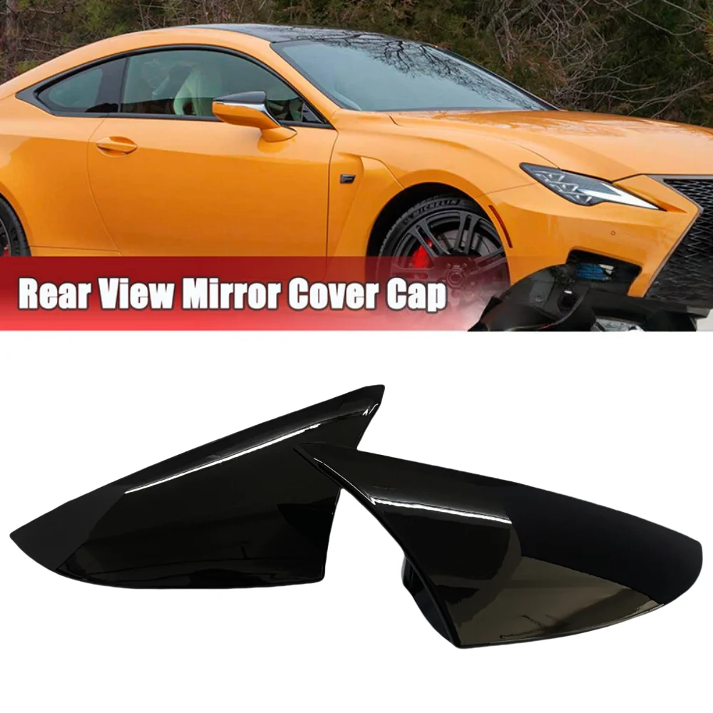 

For Lexus ES S300 IS350 IS500 2019 2020 2021 2022 2023 2024 Glossy Black/Carbon Look Car Rearview Side Mirror Cover Wing Cap