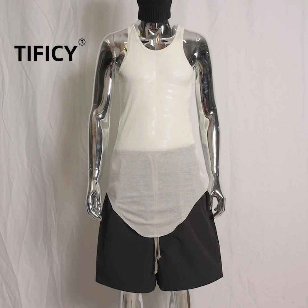 High Street Dark RO Ultra-thin Wool Tees Tank Teenage Men's and Women's Fashionable Base Tanks Tops Men Clothing