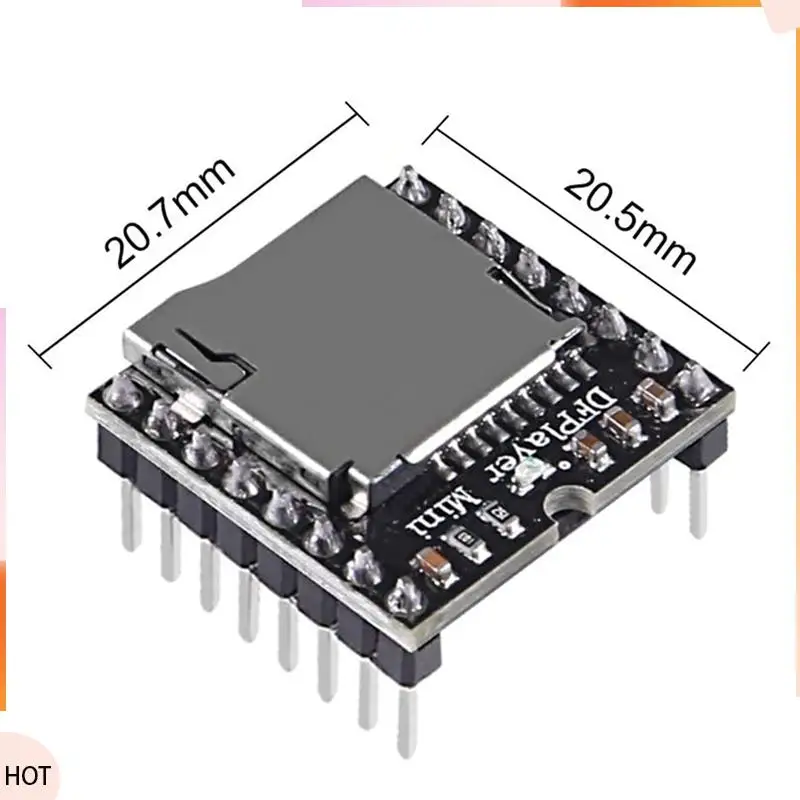 News 10Pcs YX5200 MP3 Player Audio Module MP3 Voice Decode Board Supporting TF Card U-Disk IO/Serial Port/AD
