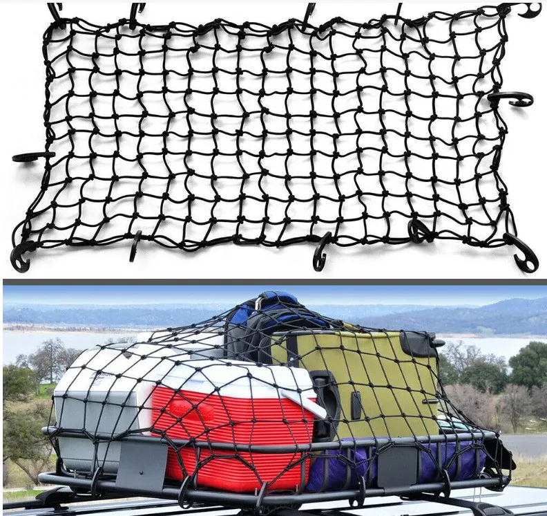 

"Heavy Duty Trellis Net for Pickup Truck Bed, 4x4ft Small Latex Bungee Cargo Mesh Net"