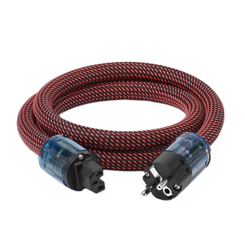 ATAUDIO HiFi-Stromkabel für Verstärker, EU-US-AU-Version, Stecker, hochwertiges 6N OFC-Audiokabel, Stecker auf Buchse, Netzkabel 3