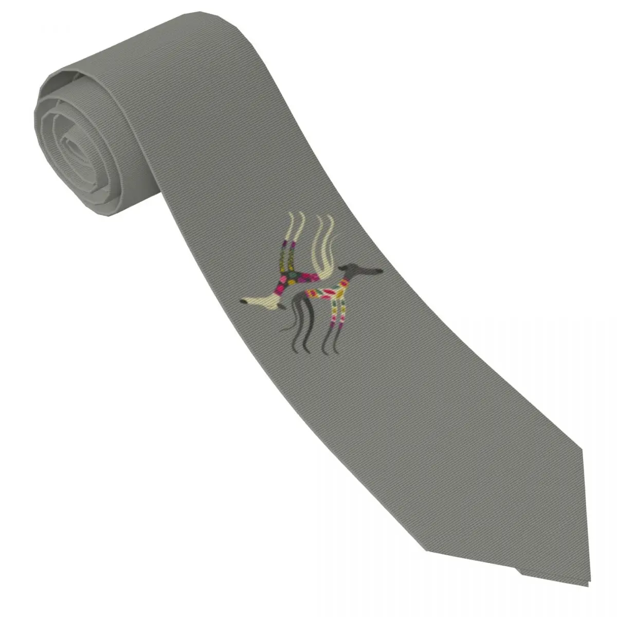 Custom Greyhound Dog Necktie Mens Mens Suit Tie Grey Sighthounds For Thanksgiving Day