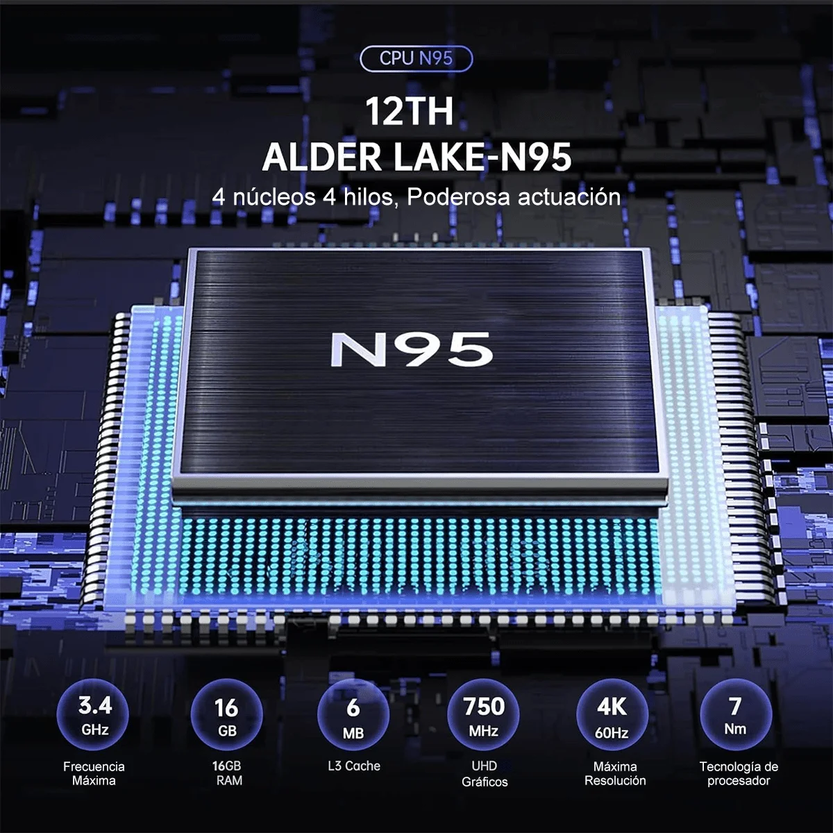 جهاز كمبيوتر صغير ACEMAGIC T8puls مزود بمعالج Intel N95 LPDDR5 12GB SSD 256GB turbo 3.4 جيجا هرتز مكتب الأعمال WIFI 5+BT4.2