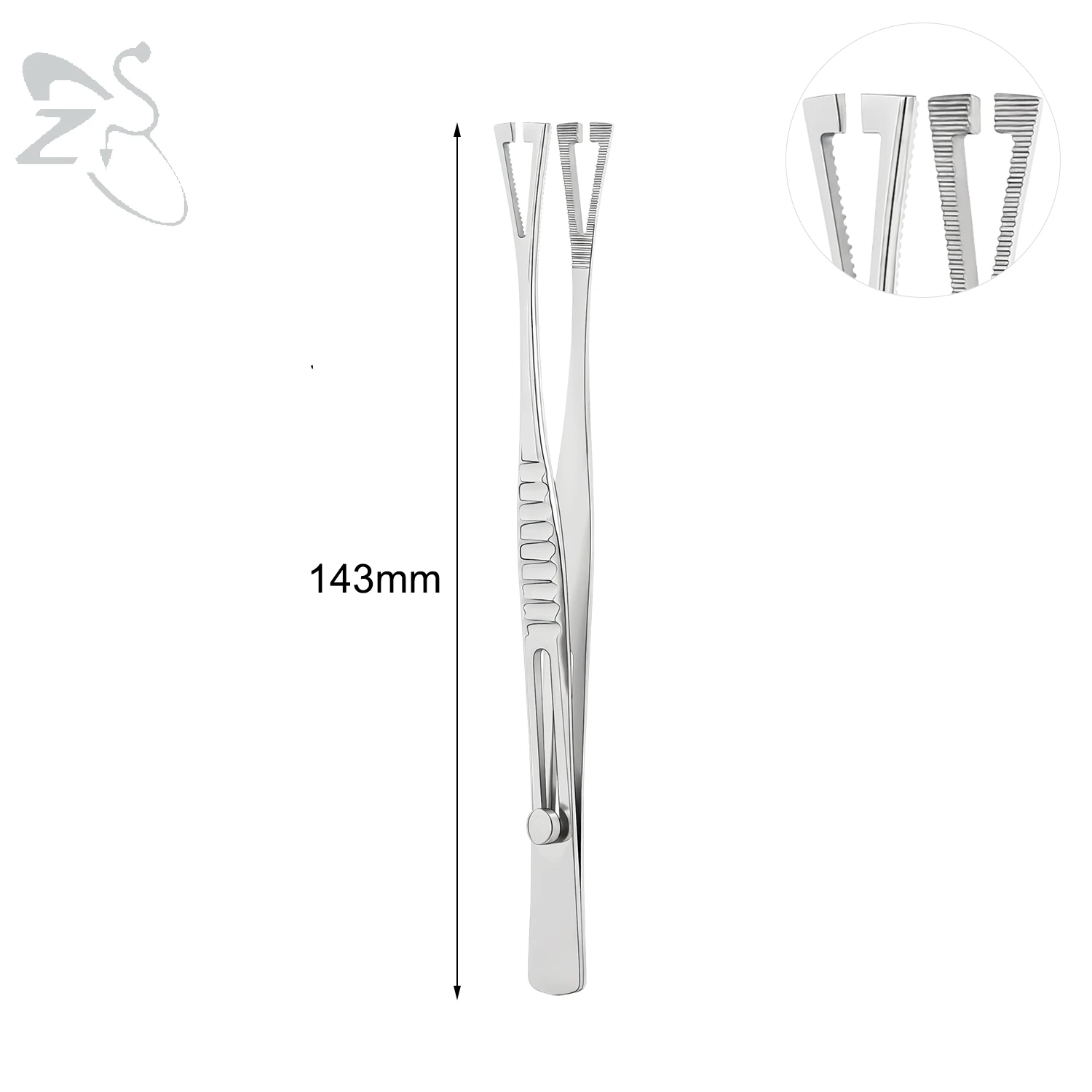 ZS 1PC Edelstahl Piercing Klemme Schlitz Locking Forcep Öffnung Piercing Zange Werkzeug für Ohr Lippe Bauch Nabel Zunge piercing