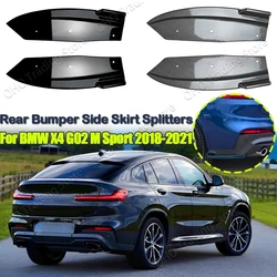 Rear Bumper Spoiler Diffuser Side Splitters Strip Lip For BMW X4 G02 M Sport 2018-2021 Side Skirt X3 G01 LCI MSport 2022 2023