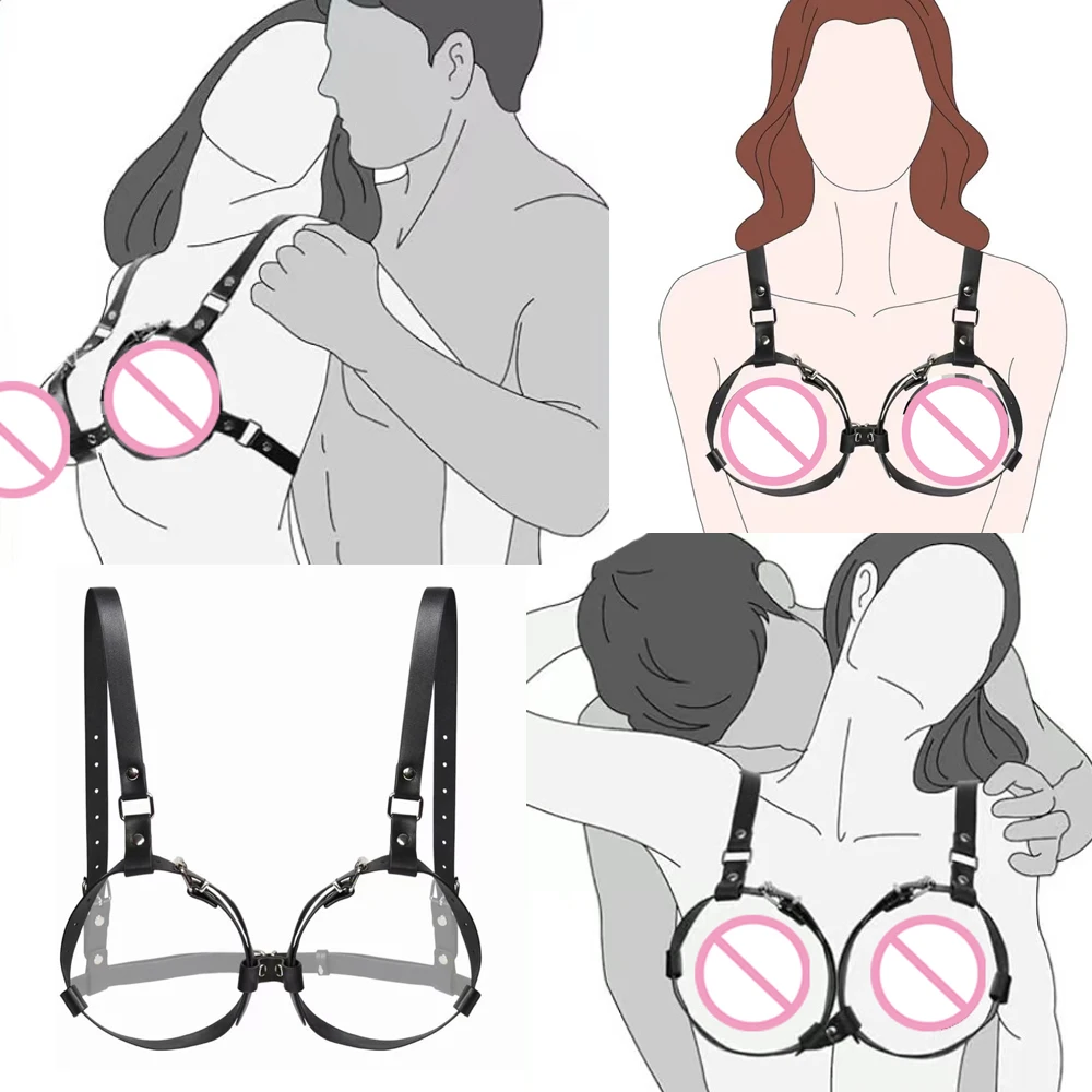 BDSM الجنس اللعب فتح البرازيلي تسخير امرأة الثدي الوثن ألعاب الملابس الداخلية SM الرقيق البرازيلي رفع Sextoy أطقم بولي Leather الجلود عبودية والعتاد 18 + الجنس #2