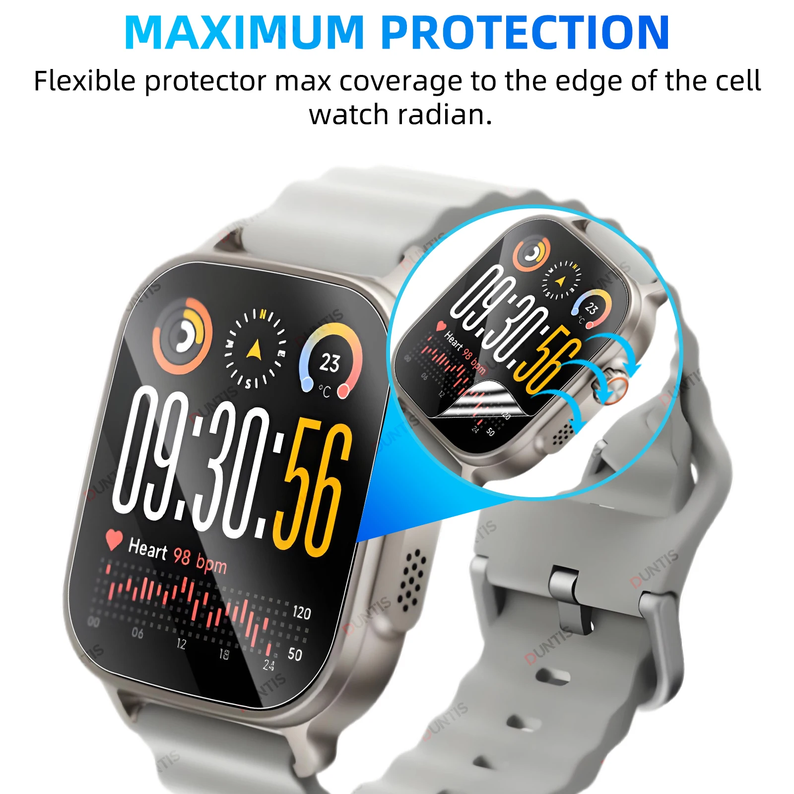 Защитная пленка для экрана Realme Watch 5, гидрогелевая пленка против царапин, HD прозрачная мягкая защитная пленка с полным покрытием, аксессуары