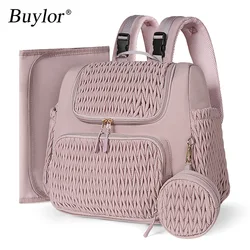 Buylor-Sac à dos spinal de grande capacité pour maman, fourre-tout à la mode pour maman, poussette de bébé, sac à dos de voyage en plein air