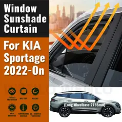 For KIA Sportage NQ5 Hybrid 2024 2023 2022 Magnetic Car Sunshade Shield Front Windshield Curtain Rear Side Baby Window Sun Shade