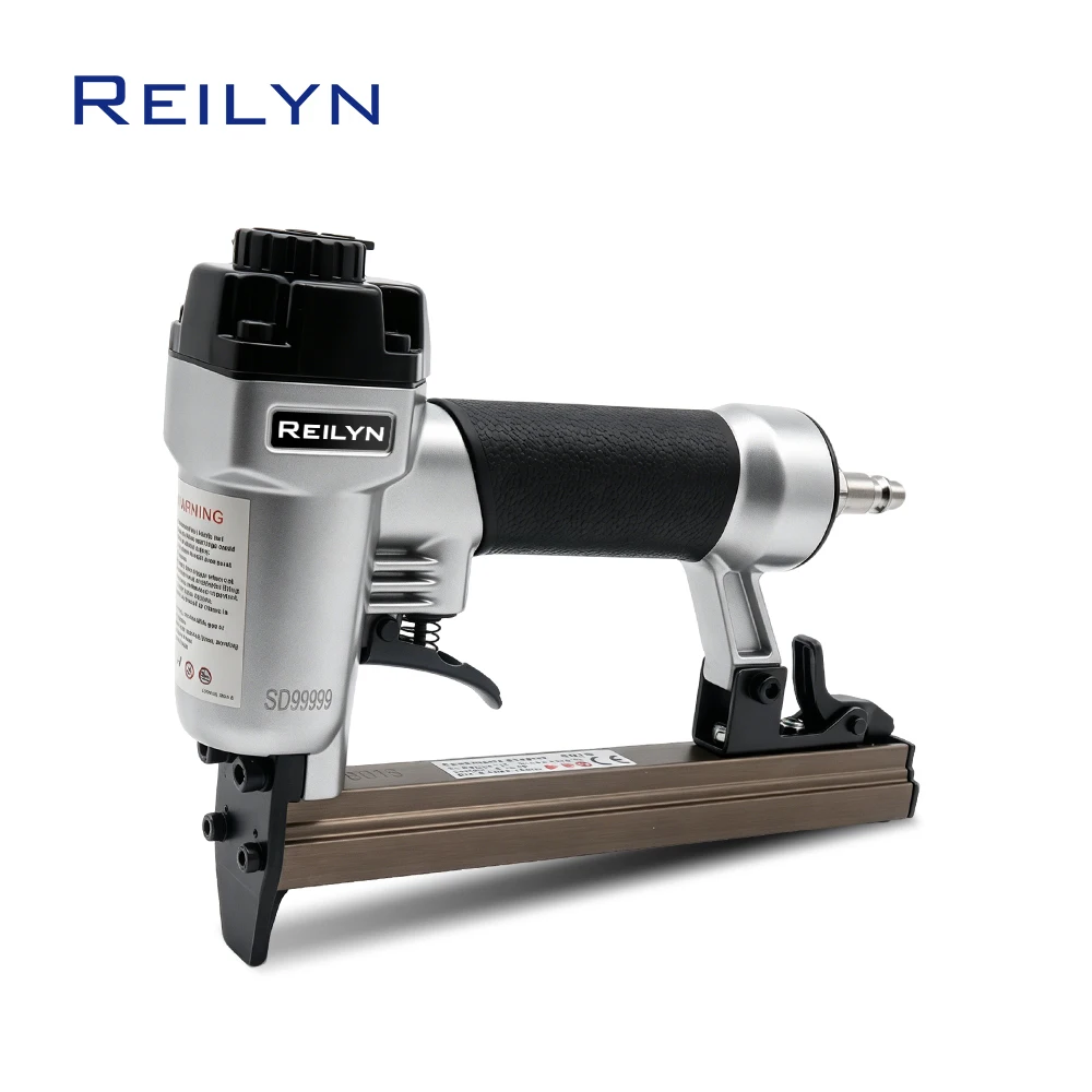 Reilyn Pneumatic Stapler 8016 21GA U-shaped Staple Gun for Securing Fabric Leather Panels And Soft Decor