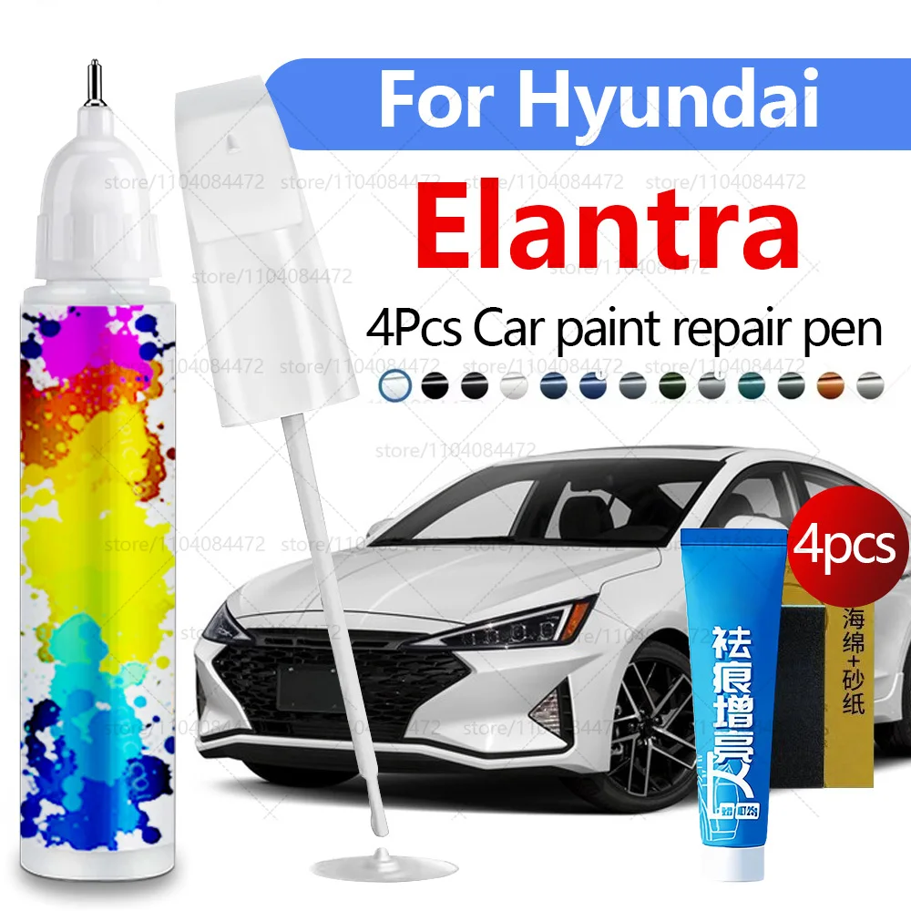 

Ручка для ремонта автомобильной краски для Hyundai Elantra 1990-2025 гг., аксессуары для ремонта царапин, 4 шт., серый T2G, белый WW8, синий YP5, черный A2B