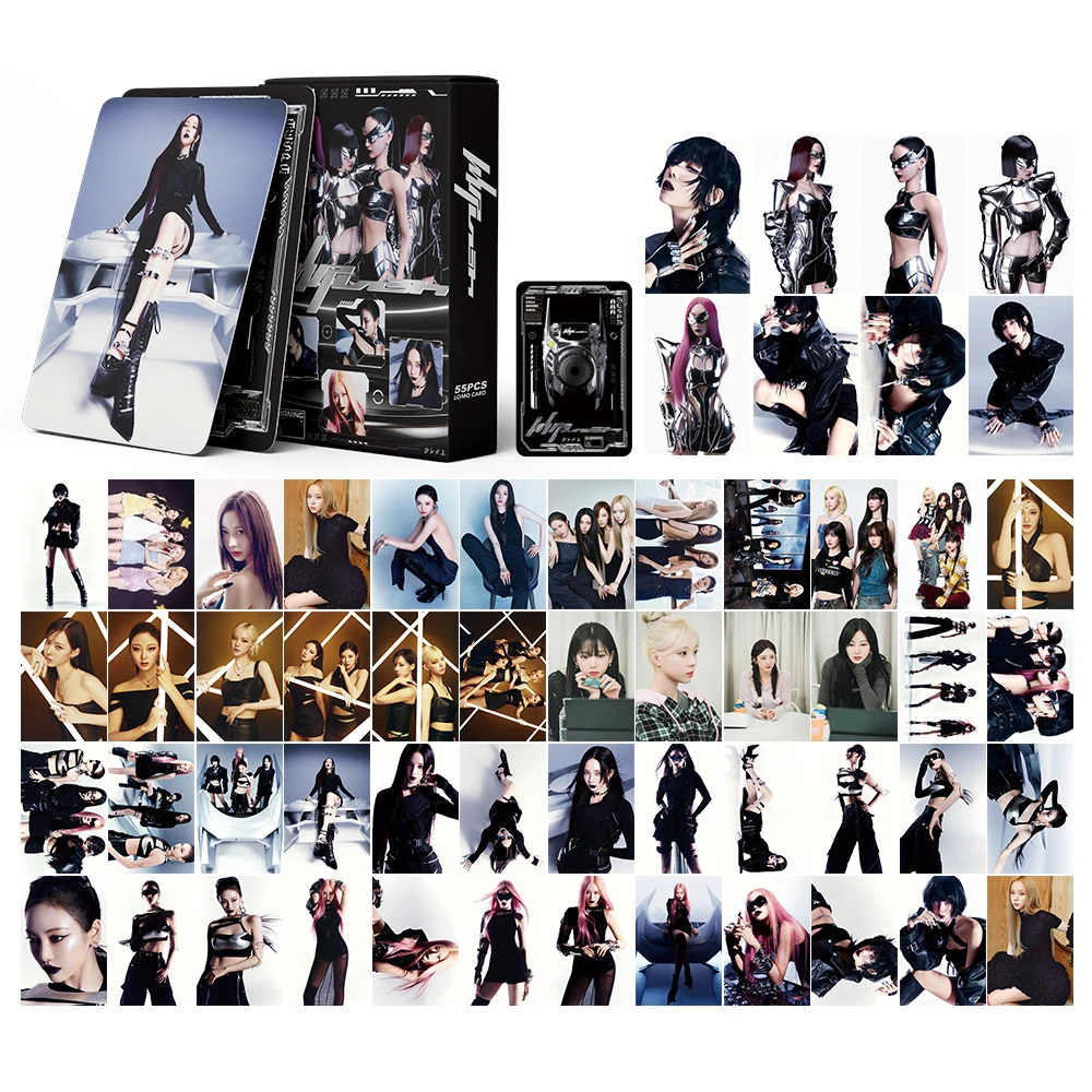 Kpop Idols Winter Giselle 5th Mini Album Whiplash LOMO Card Double Sides Printing Korean Style Coated Card Fans Collection