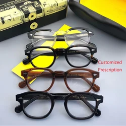 Customized Prescription Glasses Men Frame Johnny Depp Lemtosh Photochromic Myopia Hyperopia Reading Multi-focal Progressive Lens