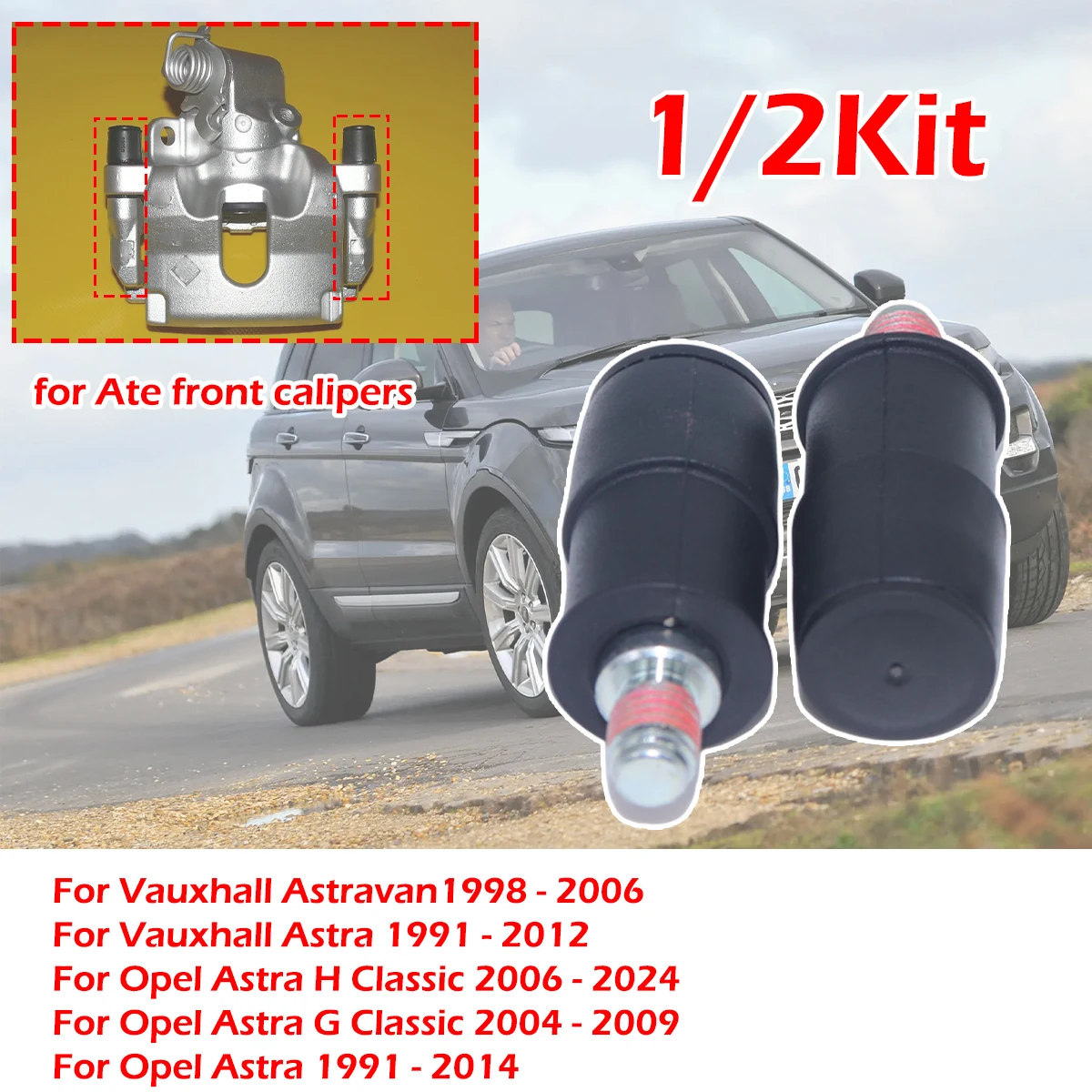 

Комплект болтов слайдера переднего тормозного суппорта для Vauxhall Astravan Astra 1991-2012 H, классический корпус диска, сильфонная втулка