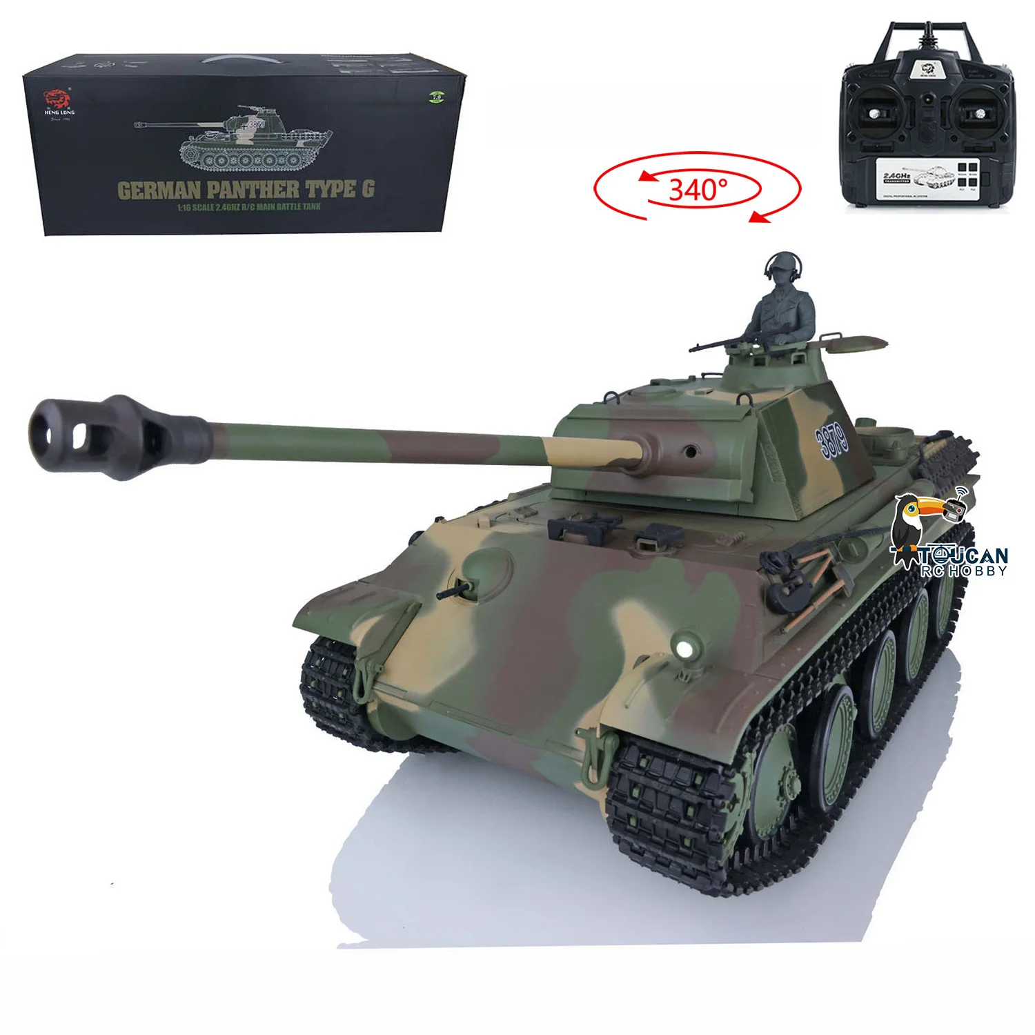 

2,4G Heng Long масштаб 1/16 RC танк 7,0 пластик 3879 модель немецкой пантеры G RTR для подарковTH17485-SMT4