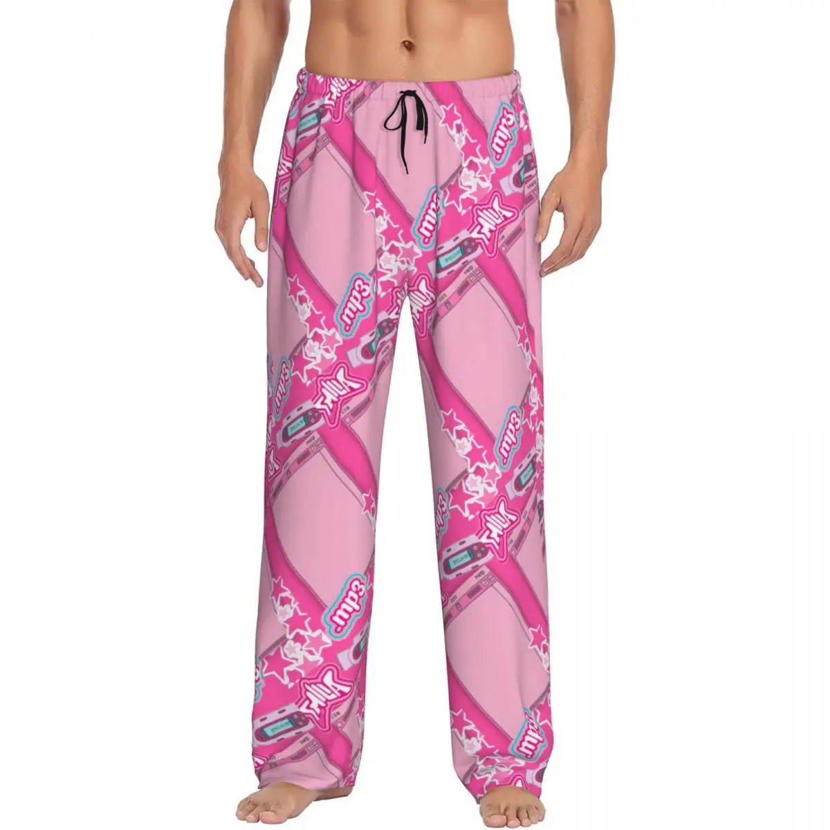 

Пижамные штаны E-Emilia Mernes с индивидуальным принтом для мужчин Mp3 Singer Poster, одежда для сна, низ с карманами