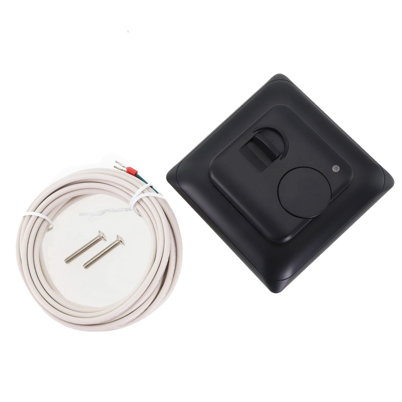 Black Temperature Controller Electric Floor Heating Perfect Control Power Switch Control Range Switching Power