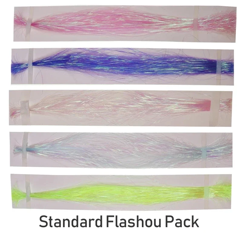 0,2mm Gewellte Gliss Glow Flashbou Stränge Flügelschwanz Fliegenbindematerial Fisch-Seitenstreifen Bucktail Streamer Bass-Angelköder – Detail 7