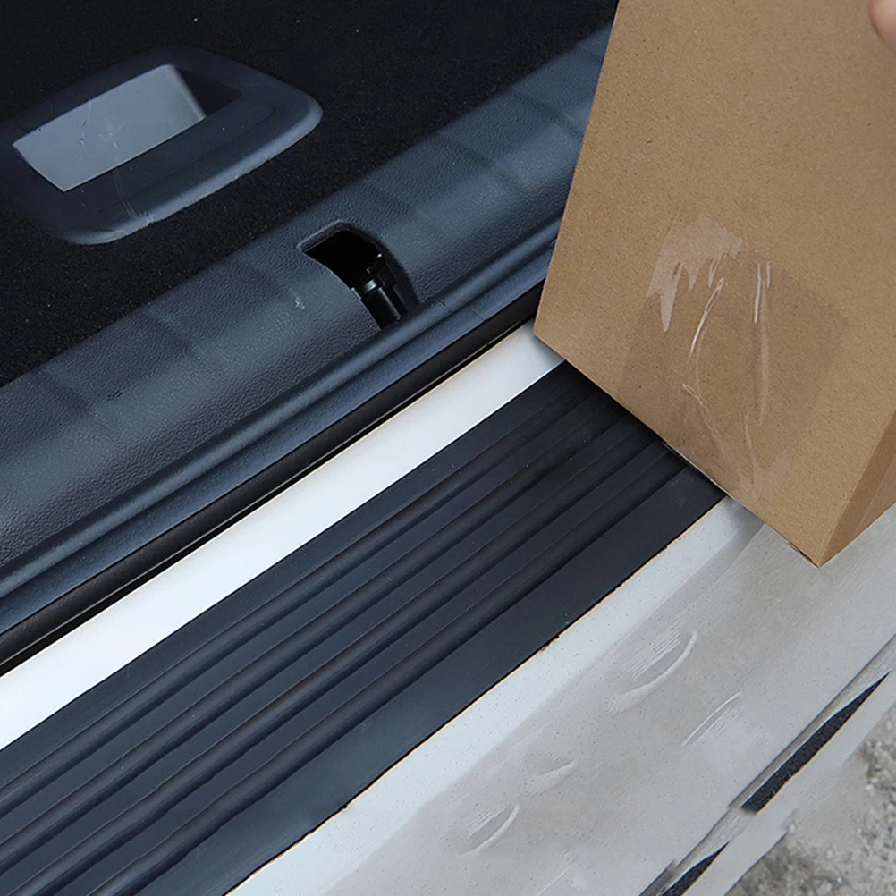 

2pcs Car Bumper Protector Bumper Protector Rubber Strips for Car Trunk Guard Stylish Accessories Black Durable