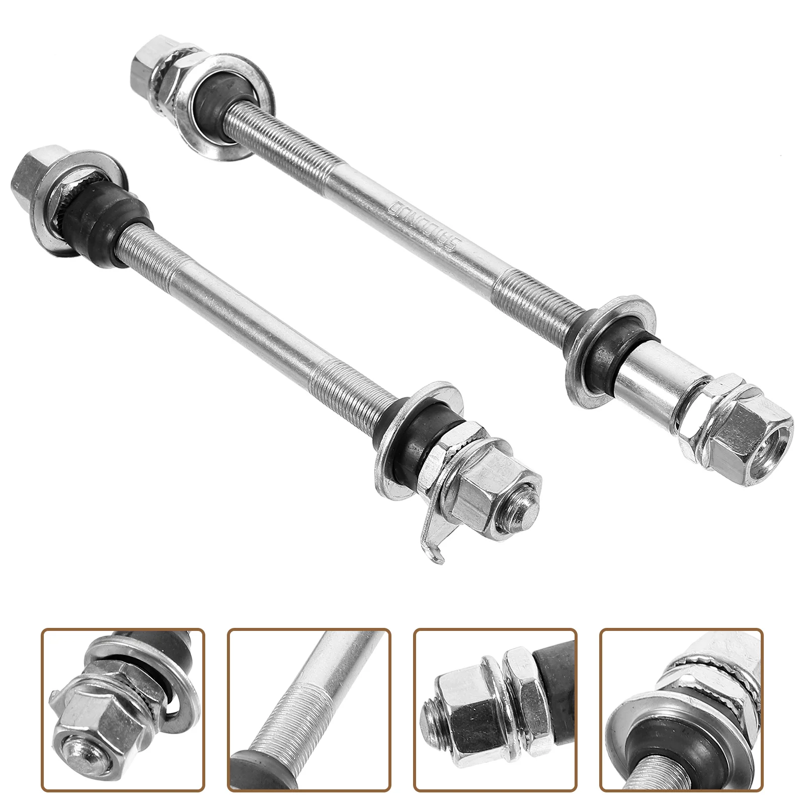 2 Pcs Bicycle's Axle Bike Front and Rear Skewer Parts Shaft Mountain Accessories Man