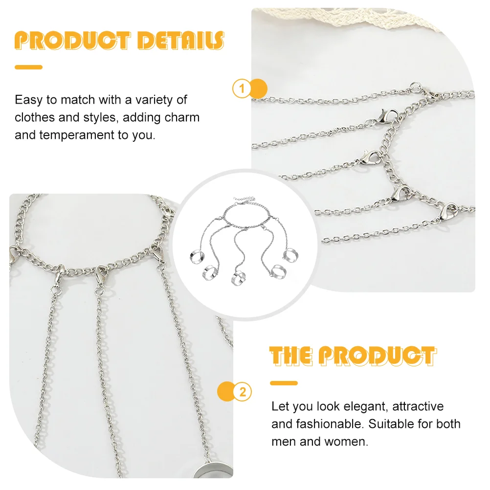 Kette Kombination Link Offene Paar Modelle Finger Schmuck Ringe Legierung Punk Hand Dekor