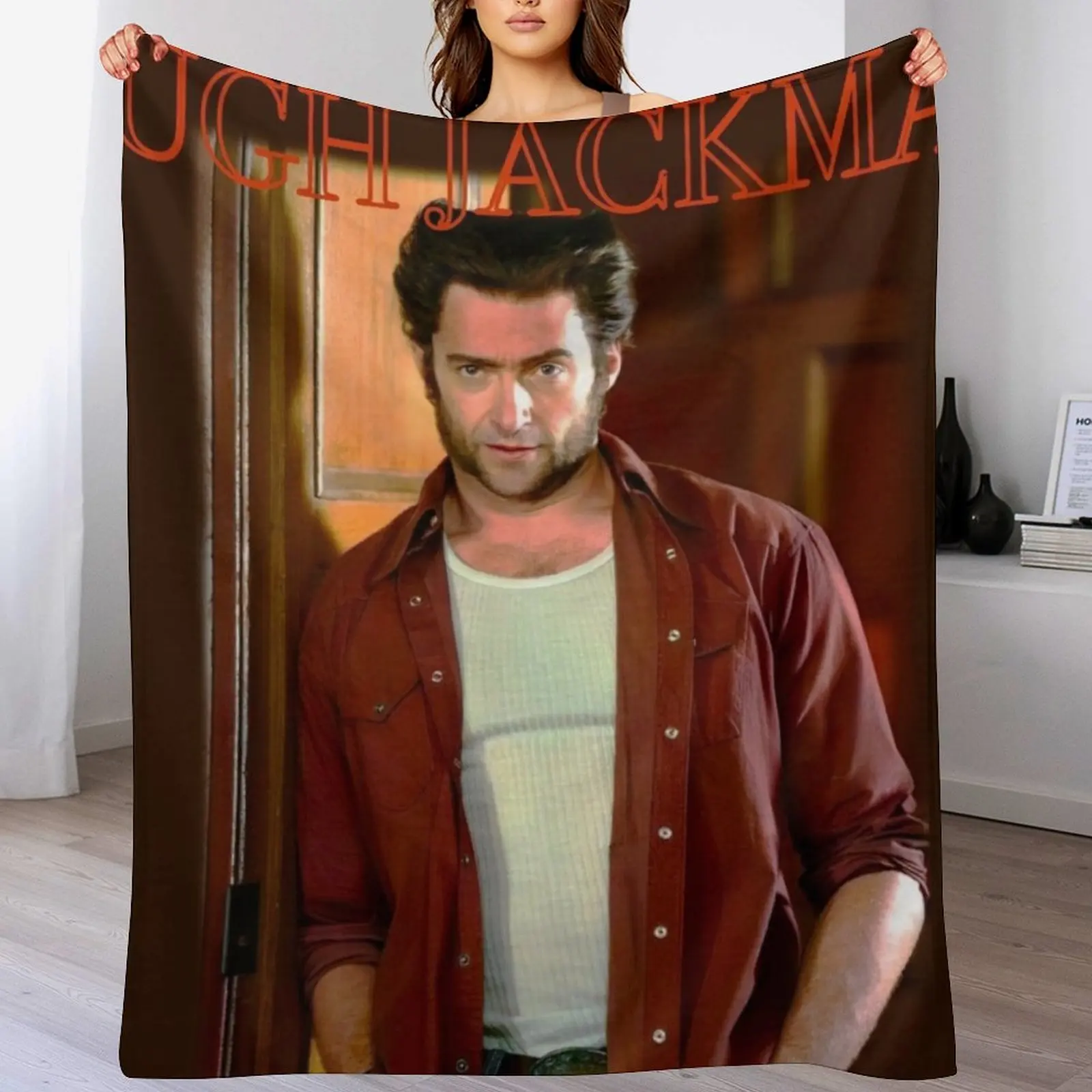 

Hugh jackman Throw Blanket For Decorative Sofa Soft Beds Nap Custom Blankets