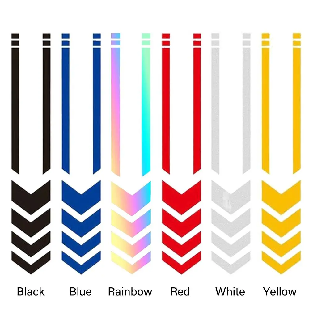 คําเตือนความปลอดภัยในการขับขี่รถมอเตอร์ไซด์สกู๊ตเตอร์ลูกศรลาย Fender Decals Refit อุปกรณ์เสริมรถจักรยานยนต์สติกเกอร์สะท้อนแสง