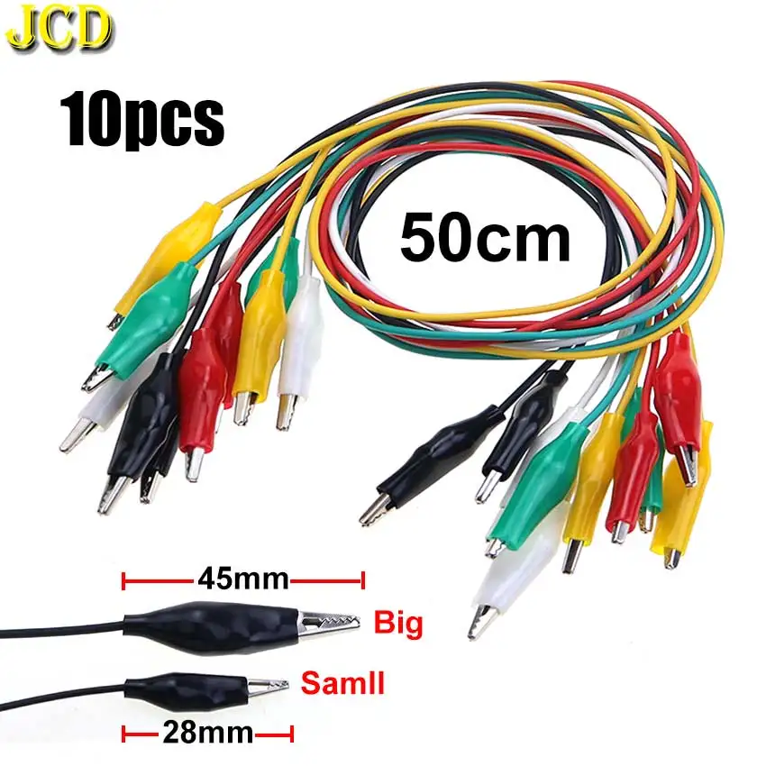 1Set=2/10PCS Colorful Double Plug Alligator Clips Electrical DIY Test Leads 4mm Banana Plug To Crocodile Clip Wire Power Cable