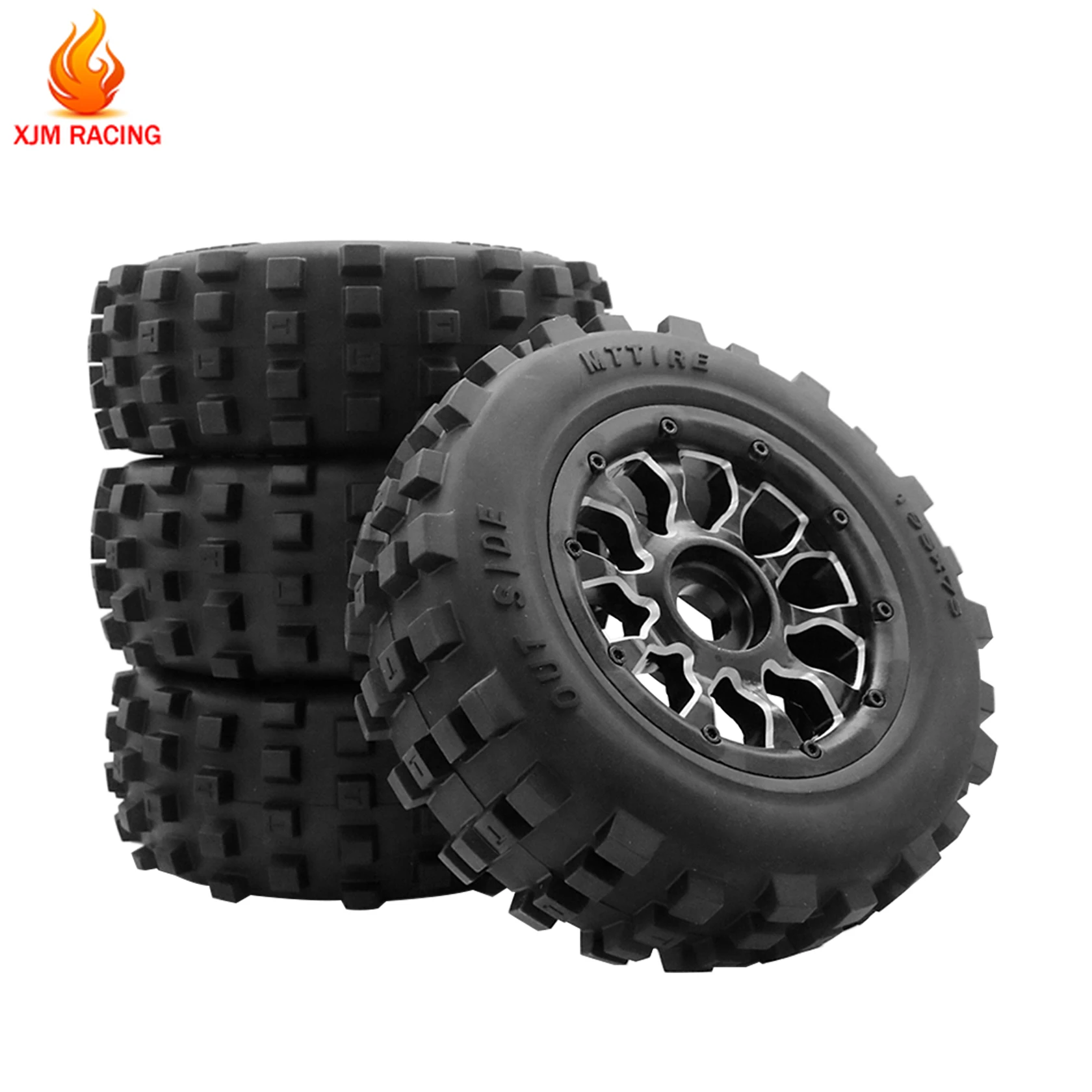 Front or Rear Metal Wheel Hub and Tire Kit for 1/5 HPI ROVAN KM ROFUN Baja 5T 5SC 5FT LOSI DBXL FID DTT QL TRUCK PARTS