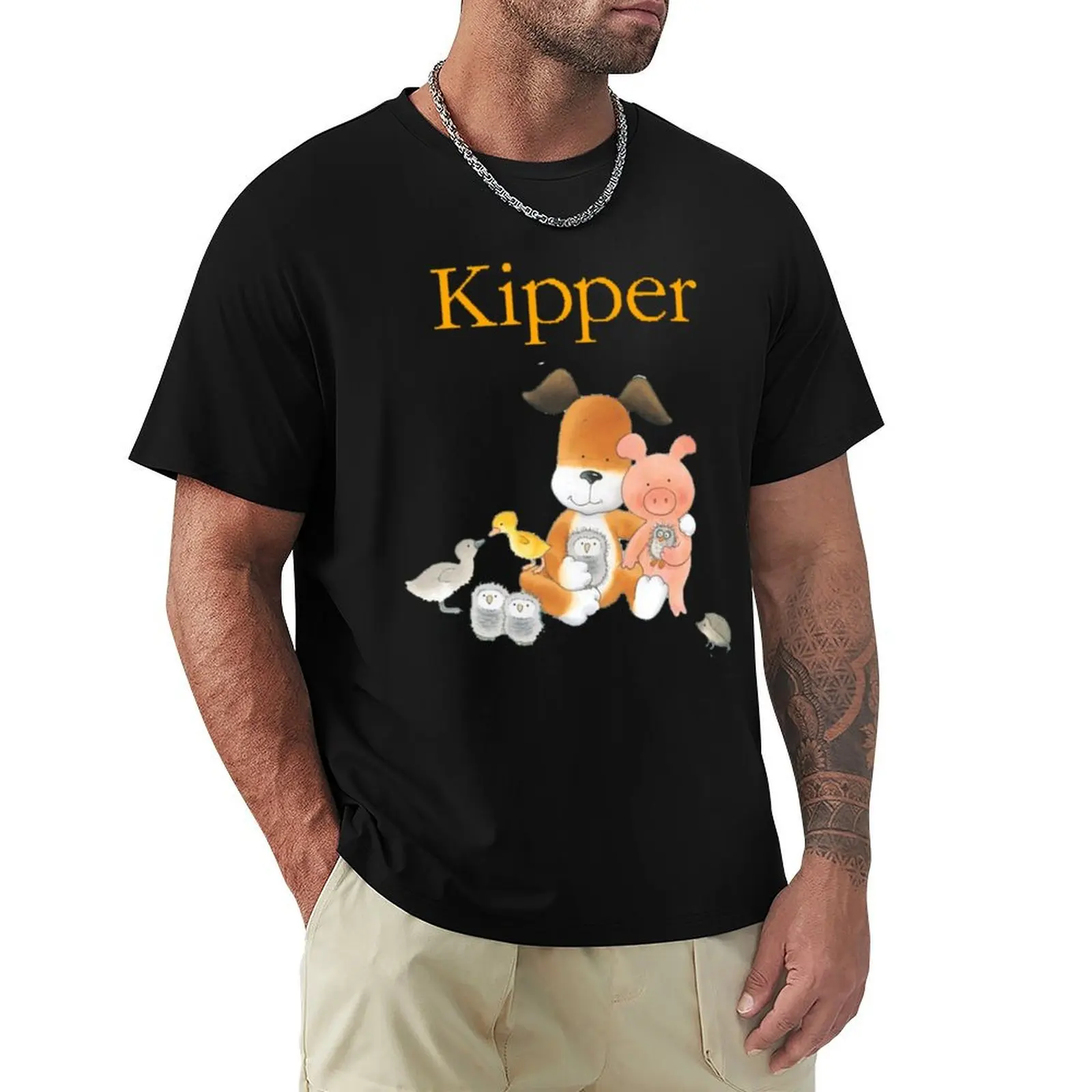 CUTE KIPPER THE DOG T-Shirt Trendy Pattern T-Shirt for Men