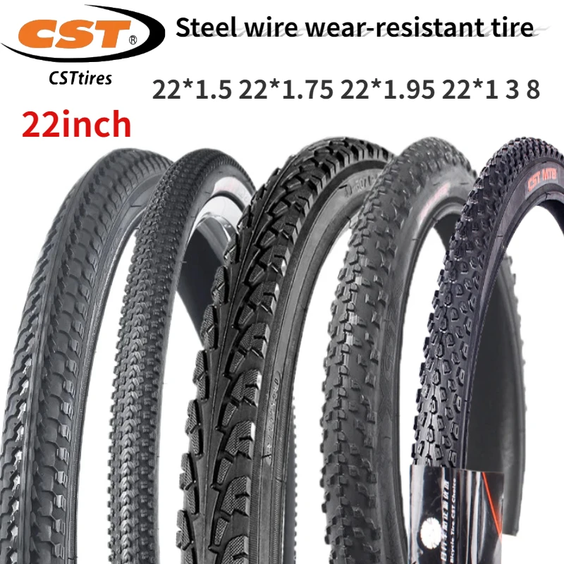 1pc Bicycle Tyre 22inch Steel wire 22*1.5 1.75 1.95 22*1 3/8 Mountain Bike Tires