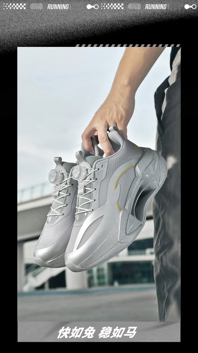  Modische Herren-Laufschuhe, leichte Damen-Sneaker mit drehbarer Schnalle und Dämpfung, rutschfeste Sportschuhe für Training, Joggen und andere Sportarten. – Detail 14
