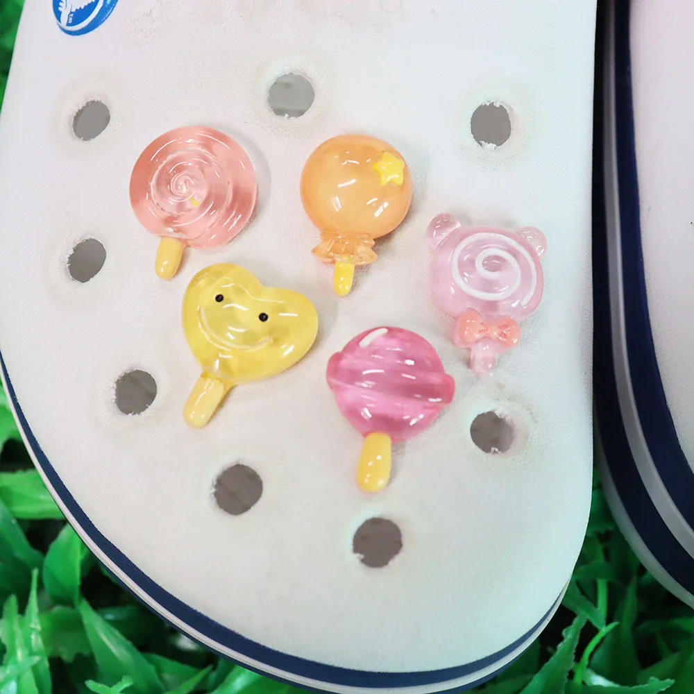 Heiße Verkäufe 1-14 Stück schöne Kristall bär Lutscher Süßigkeiten Jungen Mädchen Schuhe Zubehör passen Schnalle Clog Party Geschenk – Detail 3