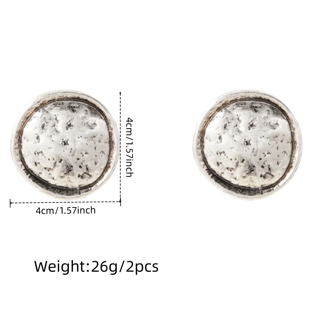 

Exquisite Retro Fashion Round Earrings Compact Jewelry for Women