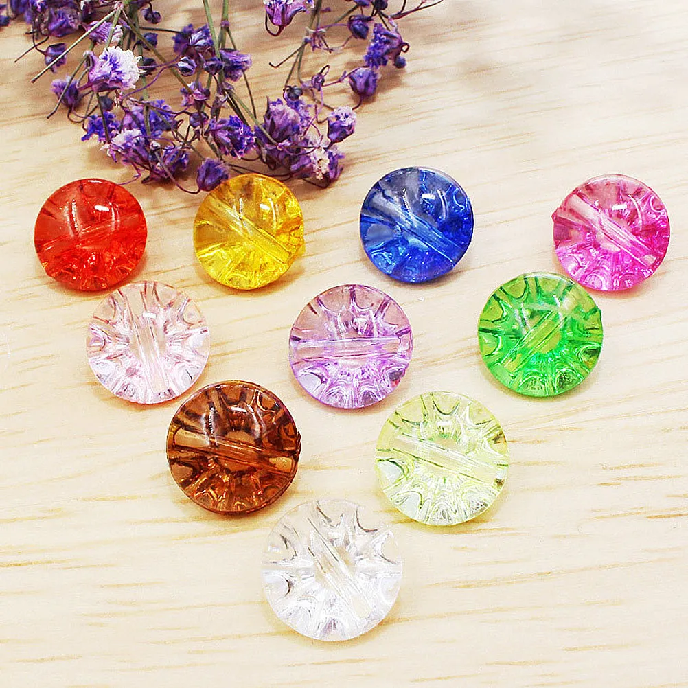 50Pcs Crystal Buttons Safe Eco Friendly Fine Workmanship Buttons for Coats Sweaters Clothes Shoes Windbreakers