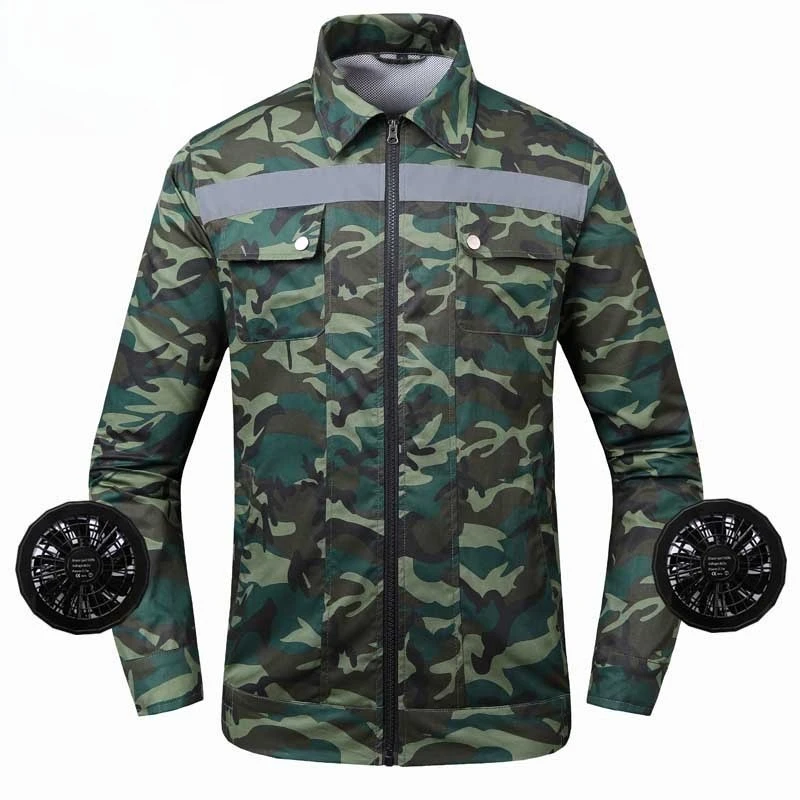 Fan clothing, camouflage tooling, long sleeves, air conditioning clothing, labor insurance, electric welding clothing