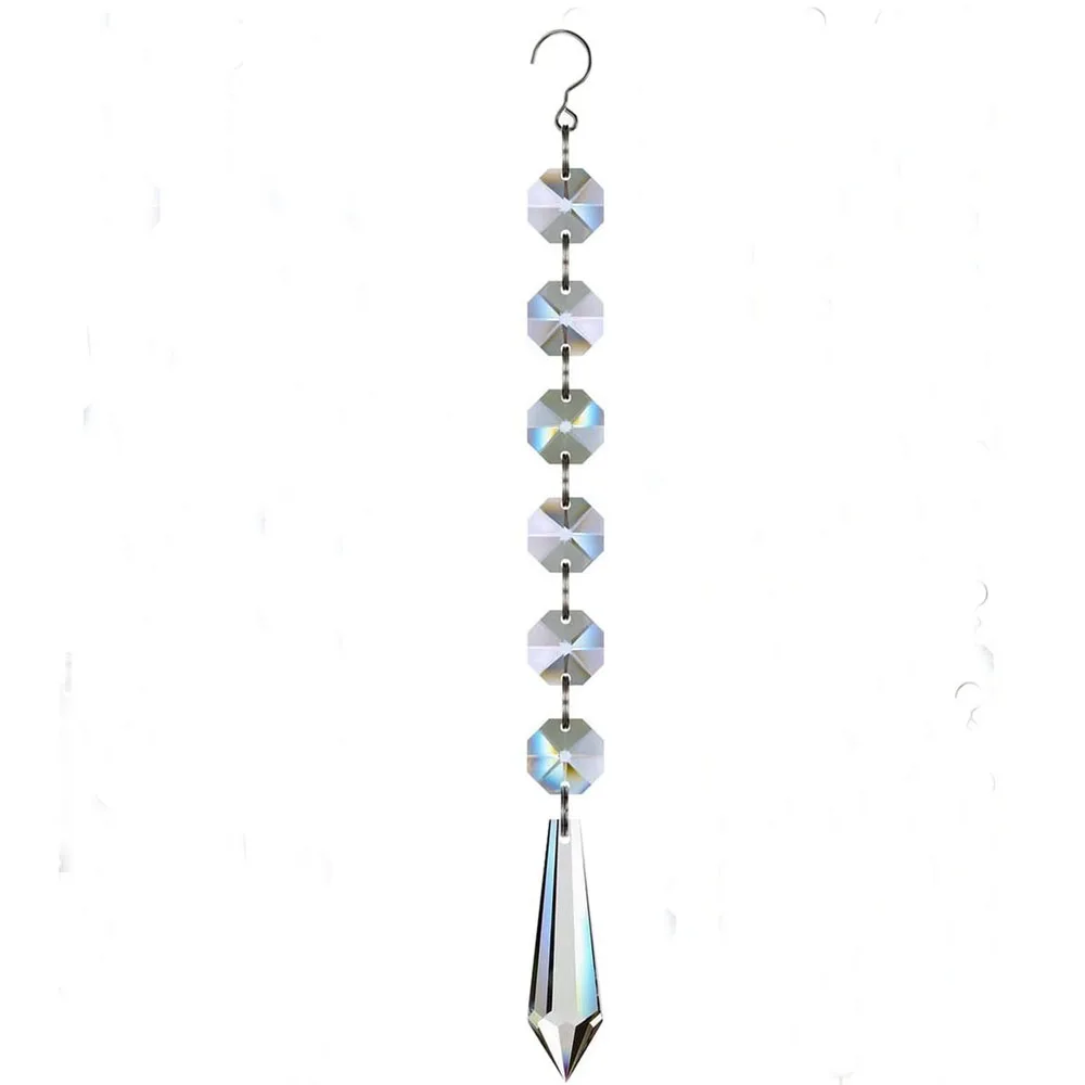 

10pcs Chandelier Crystal Prism Parts Pendants 38mm Icicle Crystal Glass Lamp Prism Pendants Lighting Accessories