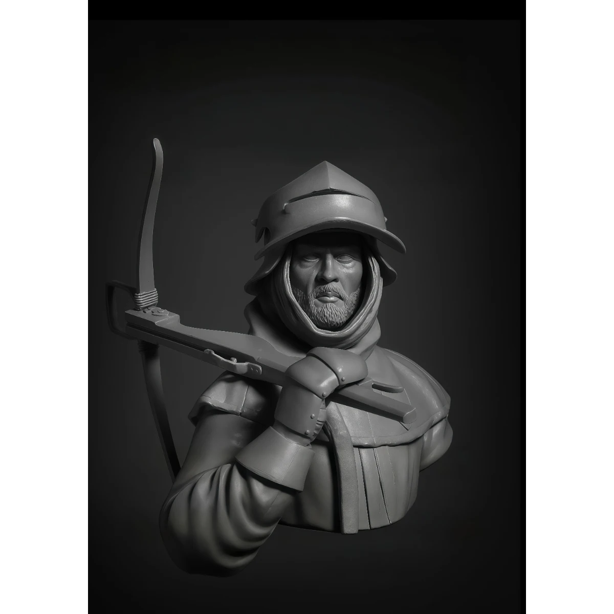 1/10 Resin-Modellbausatz, unbemalt, halbe Figur eines europäischen Musketiers, unmontiert und unbemalt, GK, BK985