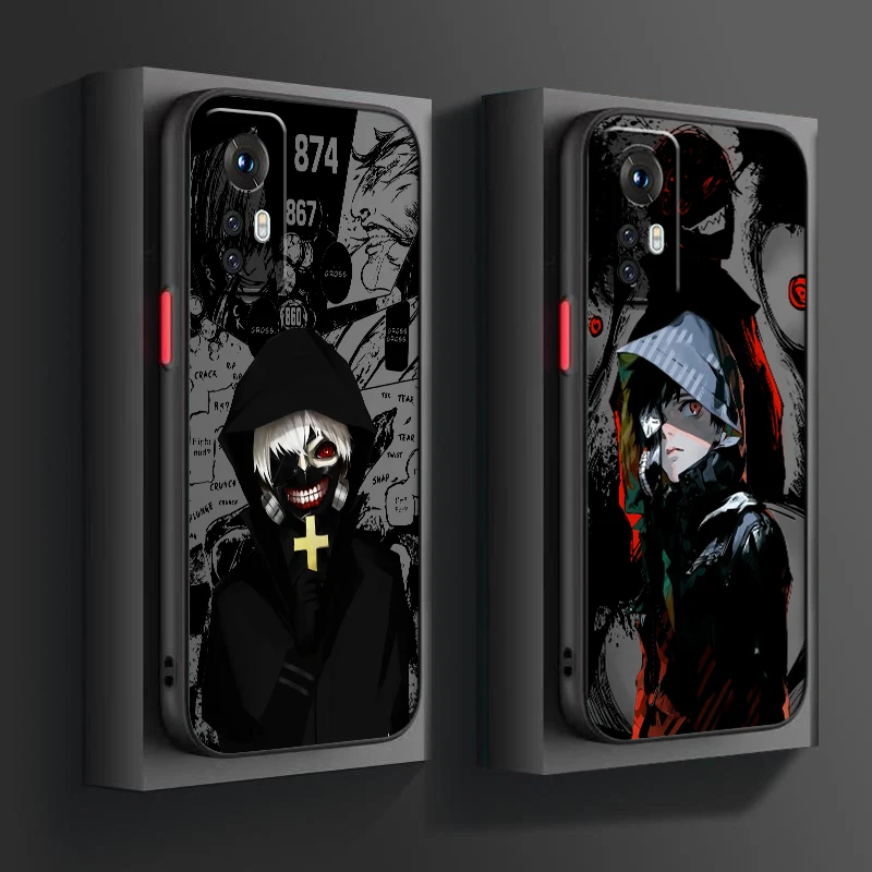 T-Tokyo G-Ghoul Anime Luxury Frosted Translucent For Xiaomi Mi 13 12 12T 11T 11 11i 10T 10 9T Pro Lite Ultra 5G Cover