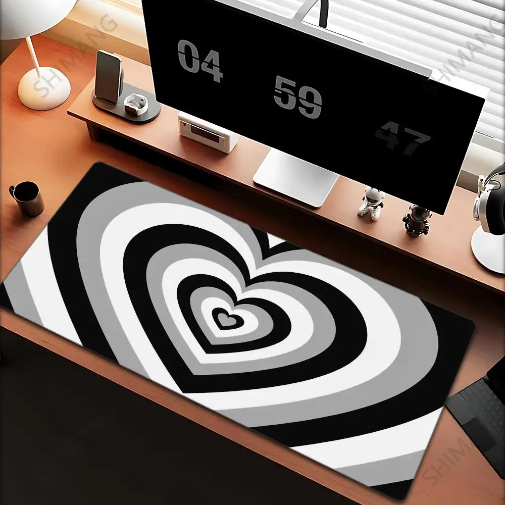 

HD Print Large Gaming Expansion pad Gamer Keyboard Pad XXL Coffee Love Rubber Mouse Pad blue Non-Slip Desk Mat Cute girl carpets