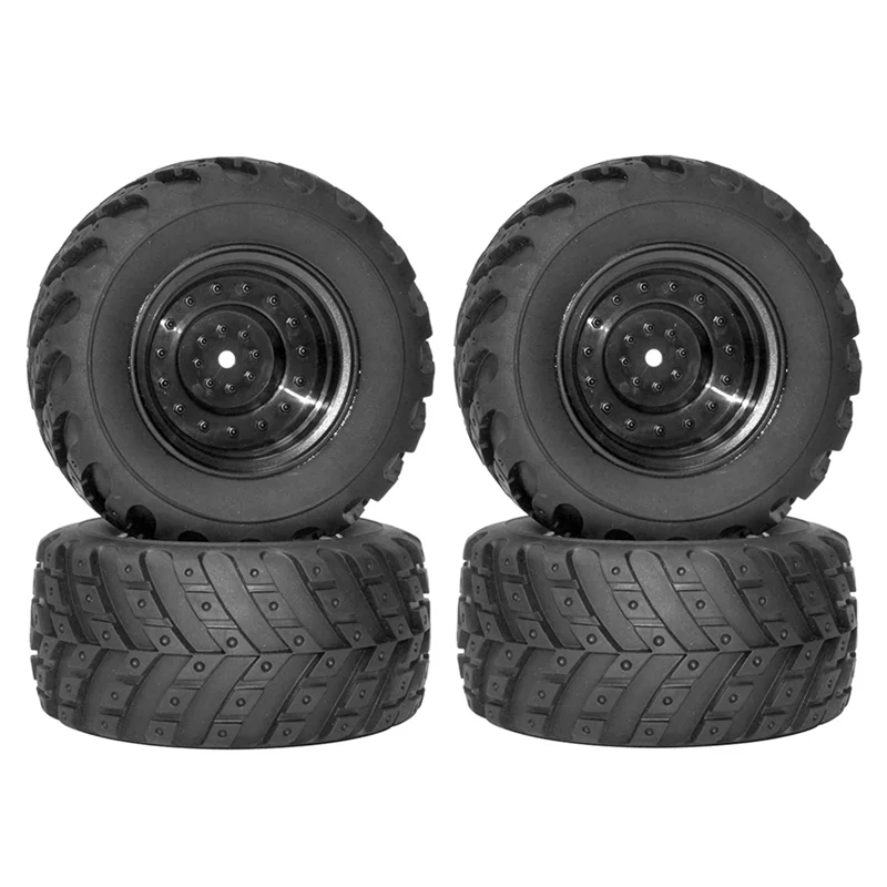 

The New 4Pcs Rubber Tire Tyre Wheel for HBX 901 901A 903 903A 905 905A 1/12 RC Car Upgrade Parts Spare Accessories