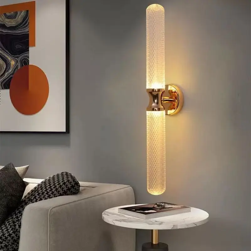 

TINLAIBOR Transparent acrylic Wall light Luxury Living room Background wall creative Hallway light Bedroom Bedhead Wall lamp