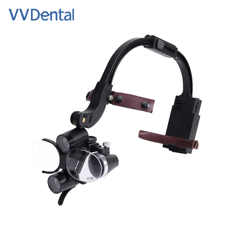 Dental Loupes LED Head Light 5W Lamp 2.5X 3.5X Magnification Binocular Dentistry Surgical Magnifier With Comfortable Headband