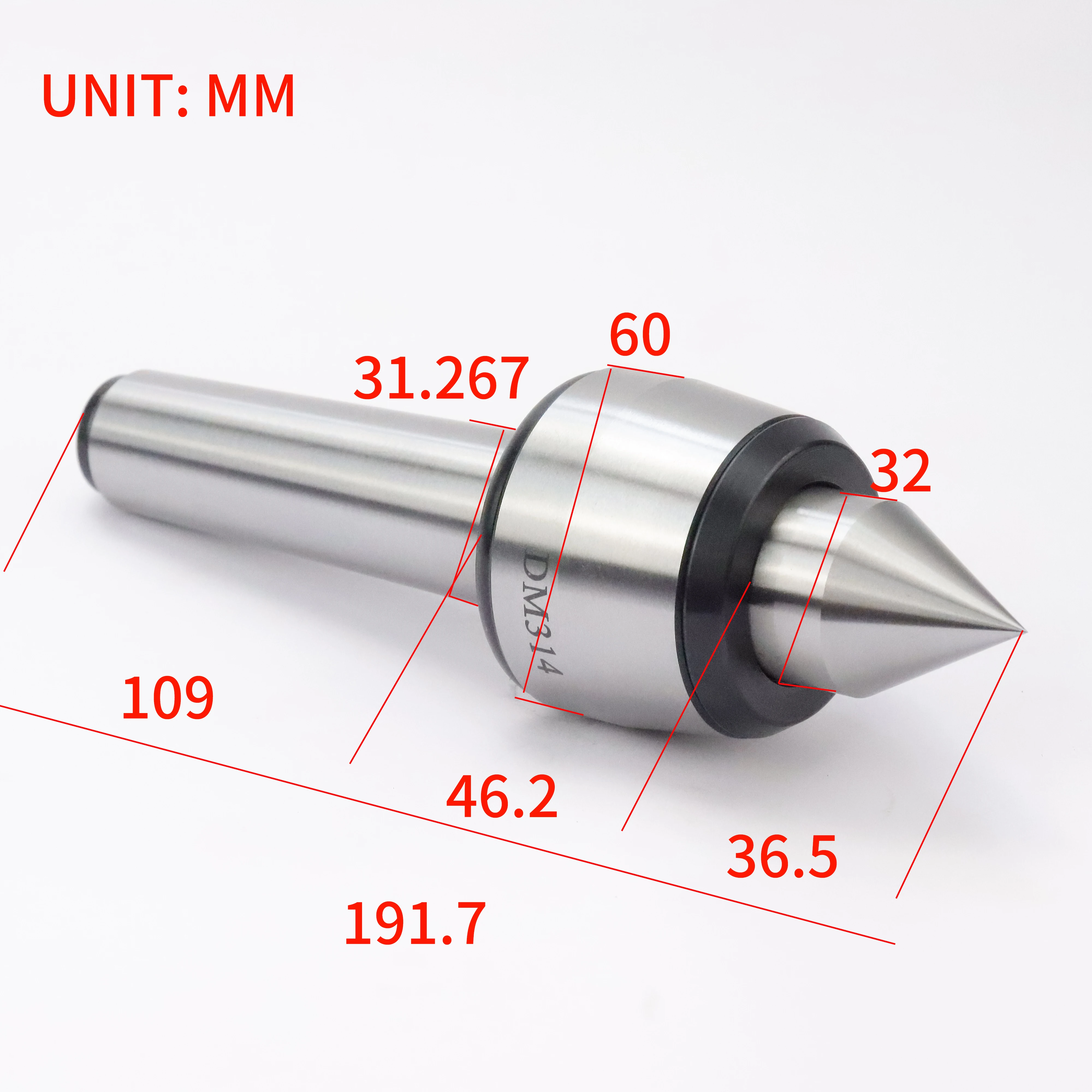 Precision lightweight rotary center DM312 313 314 315 Morse 234 CNC lathe tailstock live center