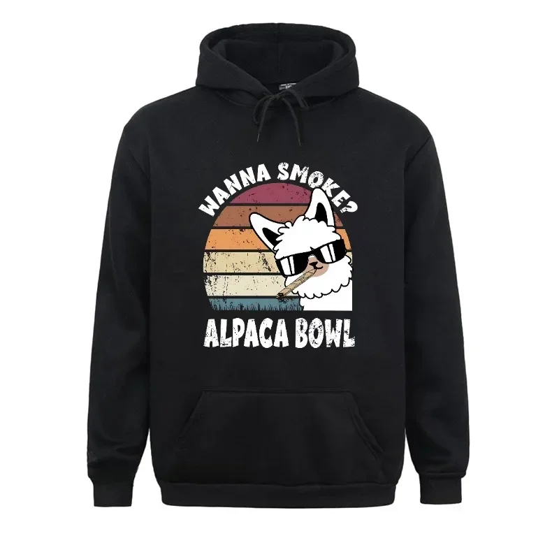 

Funny Llama with Sunglasses Cool Alpaca Pullover Men Sweatshirts Casual Sportswears Hoodies Alpaca Lover Llama Wearing Glasses