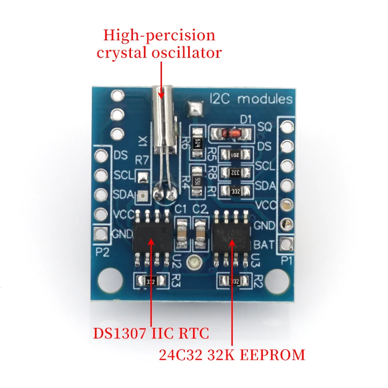 I2C DS1307 RTC Module + AT24C32 EEPROM Real Time Clock Board for Arduino Projects 1/5/10Pcs