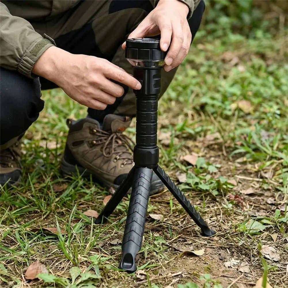 With Tripod Dual Side LED Flashlight 10 Core Digital Display Ultra Bright LED Flashlight Long Range Side Light