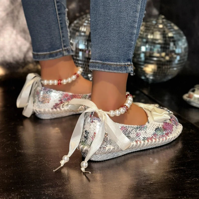 

Women Fish Mouth Sandals Crystal Flower Sandals Summer Round Toe Shoes Outdoor Flat Heel Bling Big Size Luxury Shoes for Women